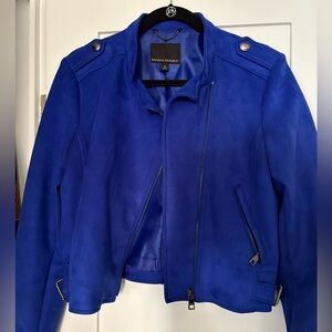 Banana Republic Suede Moto Jacket - Royal Blue - Medium